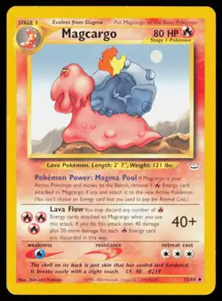 MAGCARGO 33/64 VINTAGE UNCOMMON NEO REVELATION POKEMON - Image 1