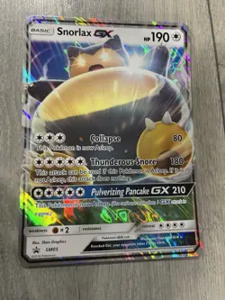 Pokemon TCG Jumbo Snorlax GX SM05 Sun Moon Black Star Promo - Image 1
