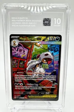 2026 POKEMON ASCENDED HEROES SPECIAL ILLUSTRATION RARE MEGA SCRAFTY EX TAG 10 - Image 1