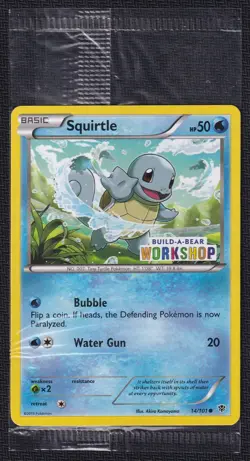 Pokemon Squirtle 14/101 Build-A-Bear Workshop Stamped Promo Sealed - Image 1