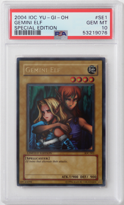 2004 YUGIOH Special Ed. Invasion of Chaos # SE1 Gemini Elf PSA 10 Card GEM MINT! - Image 1