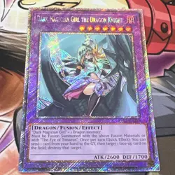 Yu-Gi-Oh Dark Magician Girl the Dragon Knight Platinum Secret Rare 1st Ed RA03-… - Image 1