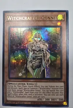 x3 Witchcrafter Genni - Mint Playset - MAMA-EN023 1st Edition Yugioh - Image 1
