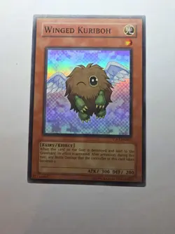 Winged Kuriboh GX1-EN002 Yugioh TCG Super Rare LP - Image 1