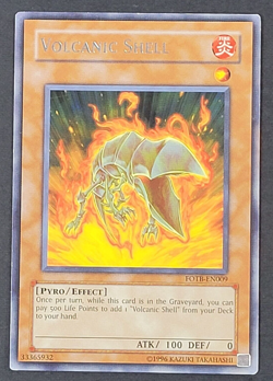 Yugioh TCG - Volcanic Shell - FOTB-EN009 - LP - Unlimited - Rare - Monster, 2007 - Image 1