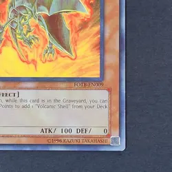 Yugioh TCG - Volcanic Shell - FOTB-EN009 - LP - Unlimited - Rare - Monster, 2007 - Image 4