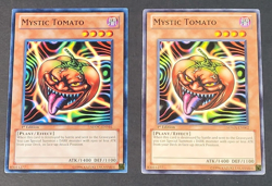 Yugioh TCG - 2x Mystic Tomato - SDDC-EN016 + SDMA-EN002 - LP/NM - 1st Ed - 2012 - Image 1