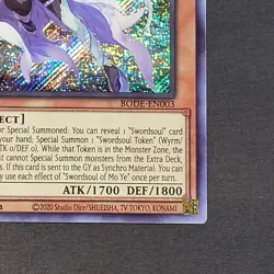 Yugioh - Swordsoul of Mo Ye - BODE-EN003 - NM - Prismatic Secret Rare - 1st 2021 - Image 4