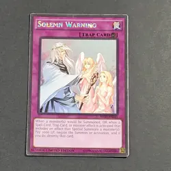 Yugioh TCG - Solemn Warning - NKRT-EN026 - NM/LP - Platinum Rare - Limited 2014 - Image 2
