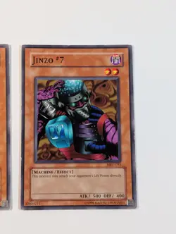 Yugioh TCG - 2x Jinzo #7 - DB1-EN162 + MRD-035 - LP - Vintage Common - 2002 - Image 3