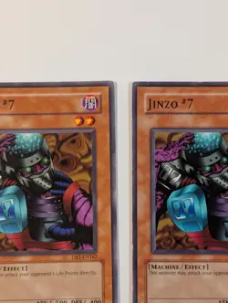 Yugioh TCG - 2x Jinzo #7 - DB1-EN162 + MRD-035 - LP - Vintage Common - 2002 - Image 4