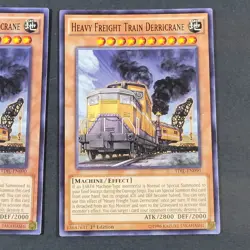 Yugioh TCG - 2x Heavy Freight Train Derricrane - TDIL-EN090 - 1st Ed. - NM, 2016 - Image 4