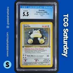1999 POKEMON JUNGLE 1ST EDITION #11/64 SNORLAX HOLO RARE CGC 5.5 - Image 1