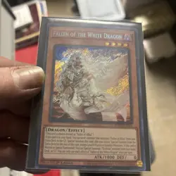 Yugioh! Fallen of the White Dragon BPRO-EN024 Secret Rare 1st Ed pack fresh! NM - Image 1
