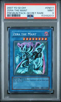 Yugioh PSA 9 Zera the Mant PP01-EN011 Unlimited Edition Secret Rare - Image 1