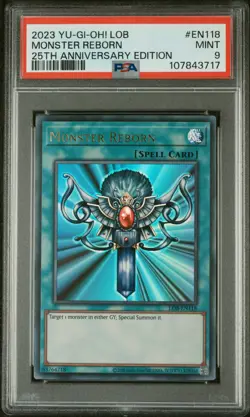 Monster Reborn LOB-EN118 | Ultra Rare | YuGiOh Legend of Blue-Eyes | PSA 9 - Image 1