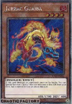 YUGIOH RA03-EN242 Jurrac Guaiba Platinum Secret Rare 1st Edition NM - Image 1