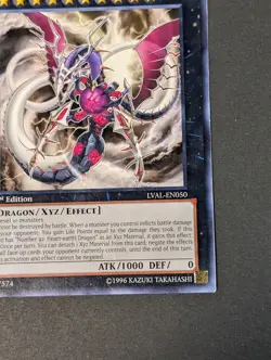 Yugioh TCG - 1x Number C92: Heart-eartH Chaos Dragon - LVAL-EN050, LP - Rare 1st - Image 5