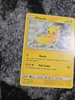 Pikachu Pokemon Card 66/236 Cosmic Eclipse Sun And Moon Era - Image 2