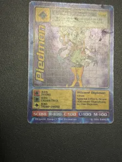 Digimon CCG Piedmon Bo-42 Holo Unlimited Mega Card 1999 Bandai Vintage - Image 4