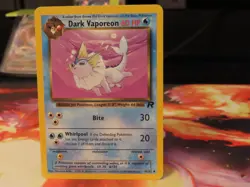 Dark Vaporeon Team Rocket Vintage LP Non Holo Pokemon Card Classic WOTC - Image 1