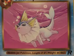 Dark Vaporeon Team Rocket Vintage LP Non Holo Pokemon Card Classic WOTC - Image 2