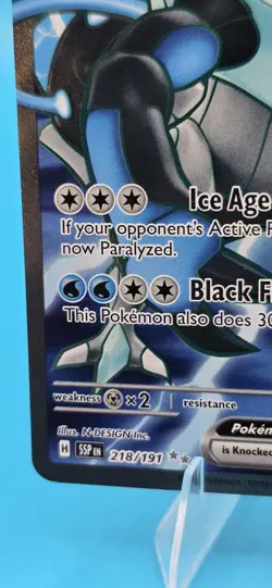 Black Kyurem EX 218/191 Full Art NM/M Surging Sparks Pokemon Card - Image 5