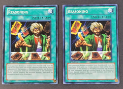 Yugioh TCG - 2x Reasoning - SDDC-EN031 - 1st Ed - LP/NM - Common - Spell 2012 - Image 1