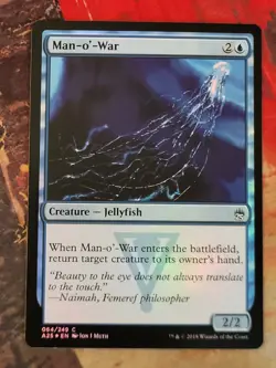 MTG Card: Man-o'-War (Masters 25) FOIL - Image 1