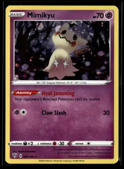 Mimikyu - (Cosmos Holo) 081/189 Holo Miscellaneous Cards & Products MP - Image 1