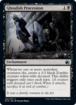 GHOULISH PROCESSION X 4 N/M INNISTRAD MIDNIGHT HUNT MAGIC THE GATHERING - Image 1