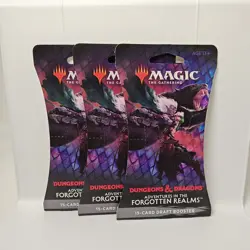 Magic the Gathering Adventures in The Forgotten Realms Draft Booster X3 Packs - Image 1