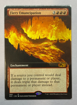 MTG - Core Set 2021 - Fiery Emancipation - Extended Art - NM - Image 1