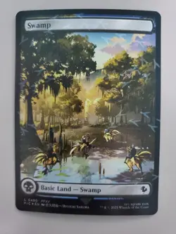 MTG Swamp Commander: Final Fantasy Chocobo Track Foil Land - Image 1