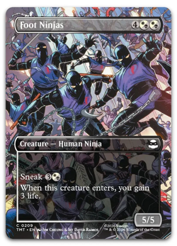 FOIL Foot Ninjas (Borderless) #209 (NM) TMT Magic MTG - Image 1