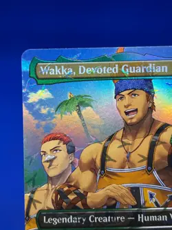MTG Final Fantasy Wakka Devoted Guardian 0477 Borderless Chocobo Track Foil NM - Image 3