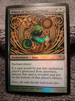 Magic: The Gathering Wheel of Sun and Moon Shadowmoor Rare Foil Aura 243 2008 - Image 1