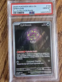 Pokemon Spiritomb TCG Illustration Rare Mega Evolution 148/132 Psa 10 - Image 1