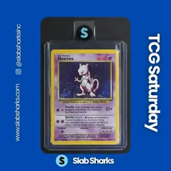 1999 POKEMON BASE SET UNLIMITED #10/102 MEWTWO HOLO RARE - Image 1