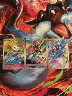 Pokemon Rowlet Litten Popplio First Partners Black Star Promo Set MEP 043 044 45 - Image 1