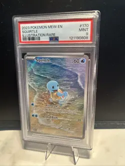 2023 POKEMON MEW EN-151 ILLUSTRATION RARE #170 SQUIRTLE PSA 9 MINT - Image 1