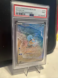 2023 POKEMON MEW EN-151 ILLUSTRATION RARE #170 SQUIRTLE PSA 9 MINT - Image 2