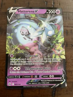 Pokemon TCG Hatterene V Crown Zenith 065/159 Holo Ultra Rare M/NM - Image 1