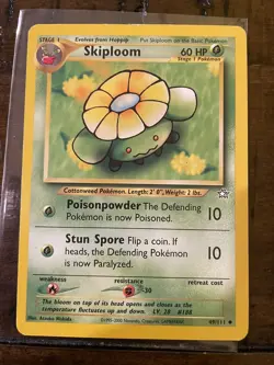 Pokemon TCG Skiploom Neo Genesis 49 Regular Unlimited Uncommon LP - Image 1