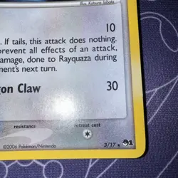 Pokemon TCG Rayquaza Pop Series 1 Holo Rare Card 3/17 LP - Image 3