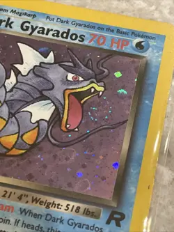 Pokemon TCG Dark Gyarados Holo Rare Card 8/82 RARE SWIRL IN MOUTH LP - Image 2