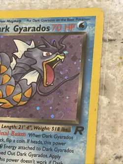 Pokemon TCG Dark Gyarados Holo Rare Card 8/82 RARE SWIRL IN MOUTH LP - Image 3