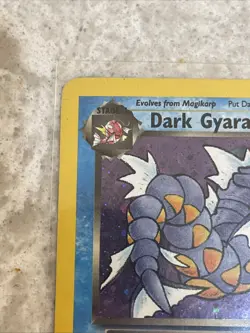 Pokemon TCG Dark Gyarados Holo Rare Card 8/82 RARE SWIRL IN MOUTH LP - Image 5