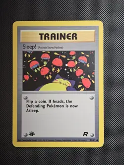 Pokemon Sleep! Trainer Team Rocket Set Vtg 2000 Common 79/82 LP - Image 1
