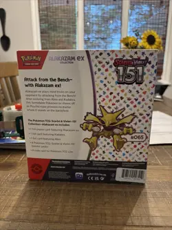 Pokemon TCG Scarlet & Violet Alakazam EX Card 151 Collection New Factory Sealed - Image 2